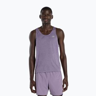 Pánske tričko New Balance Singlet Athletics candied violet heather