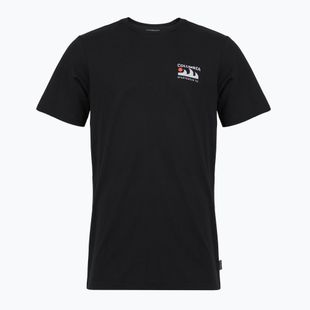 Pánske trekkingové tričko Columbia Explorers Canyon Back black/peaks and waves