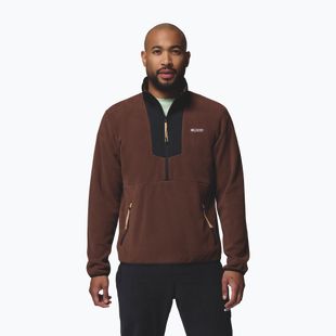 Pánska mikina Columbia Sequoia Grove Half Zip Fleece tobacco/black