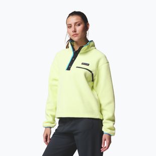 Dámska fleecová mikina Columbia Helvetia II Cropped Half Snap Fleece citron haze/black/compass blue