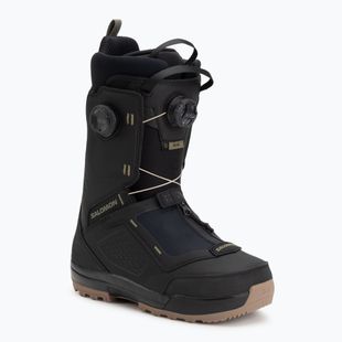 Pánske snowboardové topánky Salomon Echo Dual Boa black/black/deep lichen green