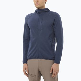 Pánska trekingová mikina Salomon Essential Lightwarm Hoodie blue nights