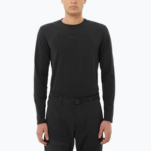Pánske tričko longsleeve Salomon Trackline deep black
