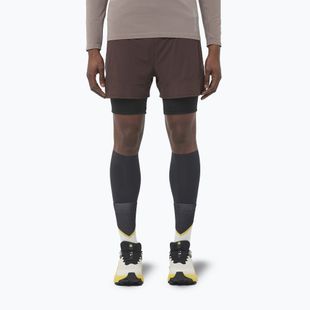 Pánske bežecké šortky Salomon Sense 2IN1 coffee bean