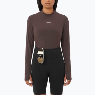Dámske bežecké tričko longsleeve Salomon Bliss coffee bean