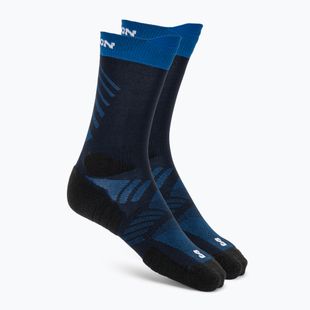 Ponožky Salomon Aero Crew maritime blue/bluing/white