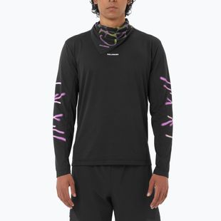 Pánske bežecké tričko longsleeve Salomon Shakeout Core deep black