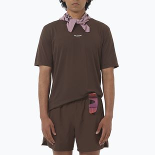 Pánske bežecké tričko Salomon Shakeout Core cofee bean