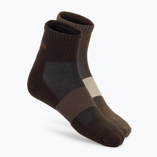Ponožky Salomon Evasion Ankle 2 párov dark earth/walnut