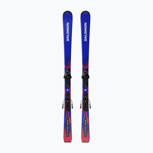 Detské zjazdové lyže + viazanie Salomon Equipe MT JR + L6 GW race blue/equipe red