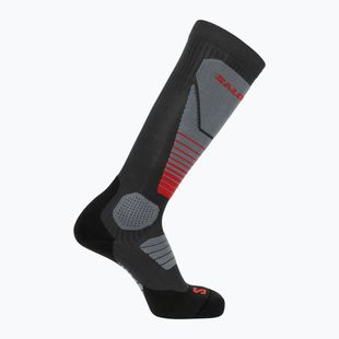 Lyžiarske ponožky Salomon S/Pro Anthracite/Medium Grey/Fiery Red