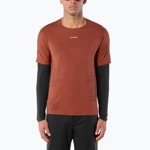 Pánske bežecké tričko Salomon Sense Aero GFX Tee SS burnt umber/coffee bean