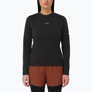 Dámske bežecké tričko longsleeve Salomon Sense Merino Tee LS deep black