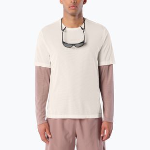 Pánske bežecké tričko Salomon Shakeout Core GFX SS Tee whisper white/pink frosting
