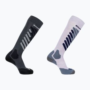 Lyžiarske ponožky Salomon S/Access 2-Pack anthracite/sweet lavender
