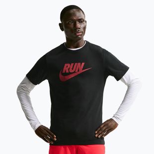 Pánske tričko Nike Dri-Fit Running black/team crimson