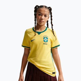 Detský futbalový dres Nike Brazil 2026 Stadium Home Soccer Replica canary/light mint/geode teal