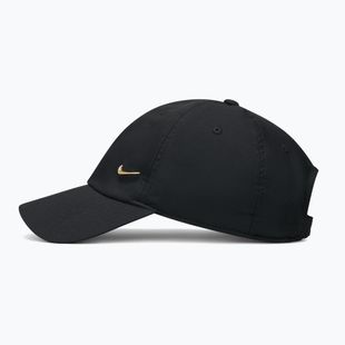 Šiltovka Nike Dri-Fit Club Unstructured Metal Swoosh 2026 black/metallic gold