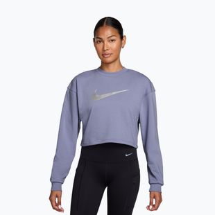 Dámska tréningová mikina Nike Pro Dri-Fit Crew Neck iron purple/metallic silver/white