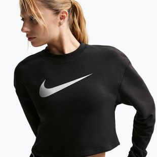 Dámska tréningová mikina Nike Pro Dri-Fit Crew Neck black/metallic silver/white