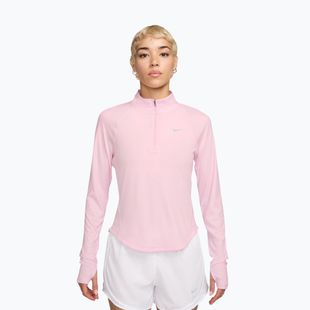 Dámske bežecké tričko s dlhým rukávom Nike Tempo Swoosh Run Dri-Fit 1/4-Zip pink foam/white