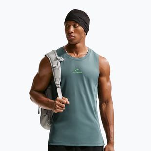 Pánske tréningové tričko Nike Pro Training Dri-Fit mineral slate/green strike