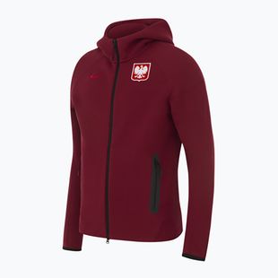 Pánska futbalová mikina Nike Tech Fleece Poland Full Zip Hoodie team red