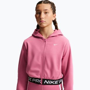 Detská mikina Nike Pro Fleece Dri-Fit Full-Zip peony/peony/black/white
