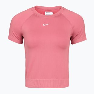 Dámske tréningové tričko Nike Pro Seamless Dri-Fit peony/white