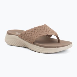 Dámske šľapky SKECHERS Ultra Flex 3.0 Rhythm Waves brown