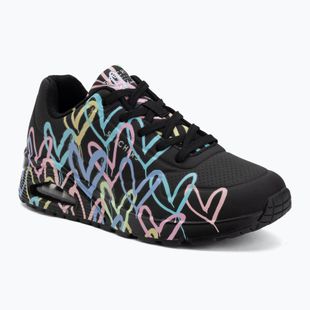 Dámske topánky SKECHERS JGoldcrown Uno Spread The Love black