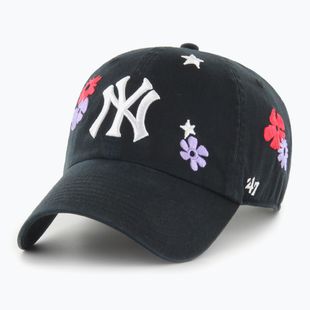 47 Značka MLB New York Yankees Flora CLEAN UP baseballová čiapka čierna