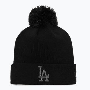 Dámska zimná čiapka  New Era Metallic Bobble Los Angeles Dodger blacks