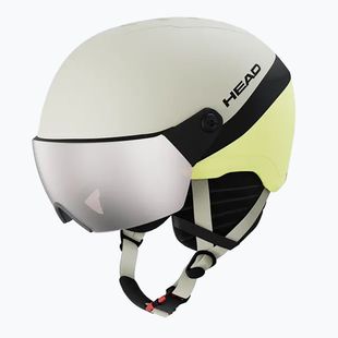 Detská lyžiarska prilba HEAD Yuki Visor Jr lime swirl/silver/red