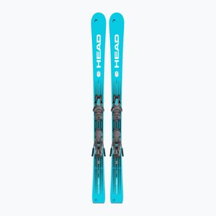 Detské zjazdové lyže + viazanie HEAD WC e.Race Team SW JRS + Jrs 7.5 GW CA blue/white