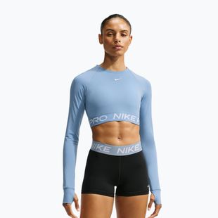 Dámske tričko longsleeve Nike Pro work blue/white