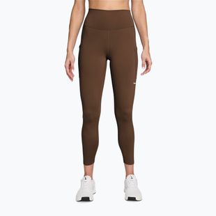 Dámske tréningové legíny Nike One High-Waisted 7/8 cacao wow/white