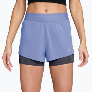 Dámske bežecké šortky Nike Swift Mid-Rise 2in1 aluminum/royal tint