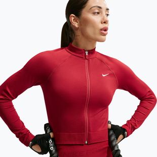 Dámska tréningová mikina Nike Pro Seamless tough red/white