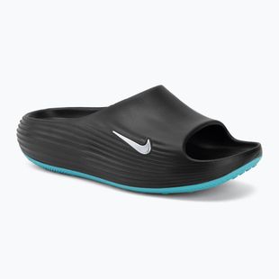 Pánske šľapky Nike ReactX Rejuven8 black/gamma blue/metallic silver