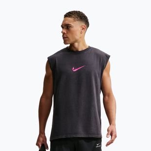 Pánske tréningové tričko Nike Sleeveless T-Shirt black/hyper pink