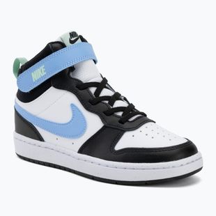 Detské topánky Nike Court Borough Mid 2 white/black/arctic green/football blue