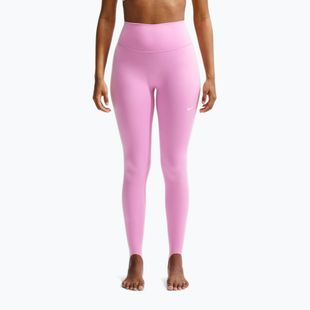 Dámske tréningové legíny Nike One pink rise/white