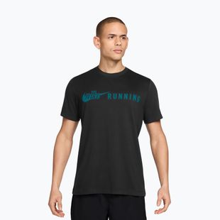 Pánske bežecké tričko Nike Dri-Fit Running T-Shirt black/bright spruce