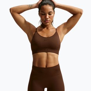 Dámske šortky Nike Pro Seamless High-Waisted Biker 5" cacao wow