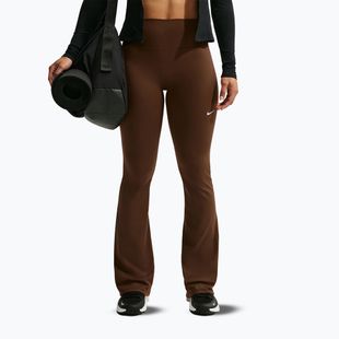Dámske legíny Nike One High Waisted Flared cacao wow/white