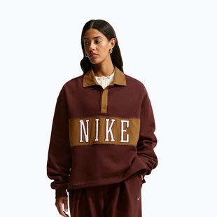 Dámska mikina Nike Studio Fleece Medium Weight mystic dates/light british tan/sail