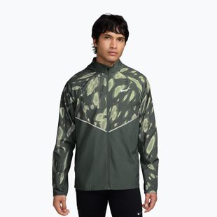 Pánska bežecká bunda Nike Miler Repel UV Printed camo green/black