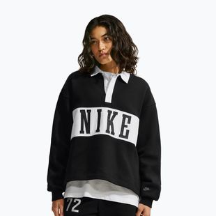 Dámska mikina Nike Studio Fleece Medium Weight total black/sail/sail