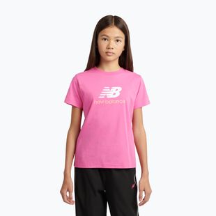 Detské tričko New Balance Jersey Stacked Logo Tee pink satin